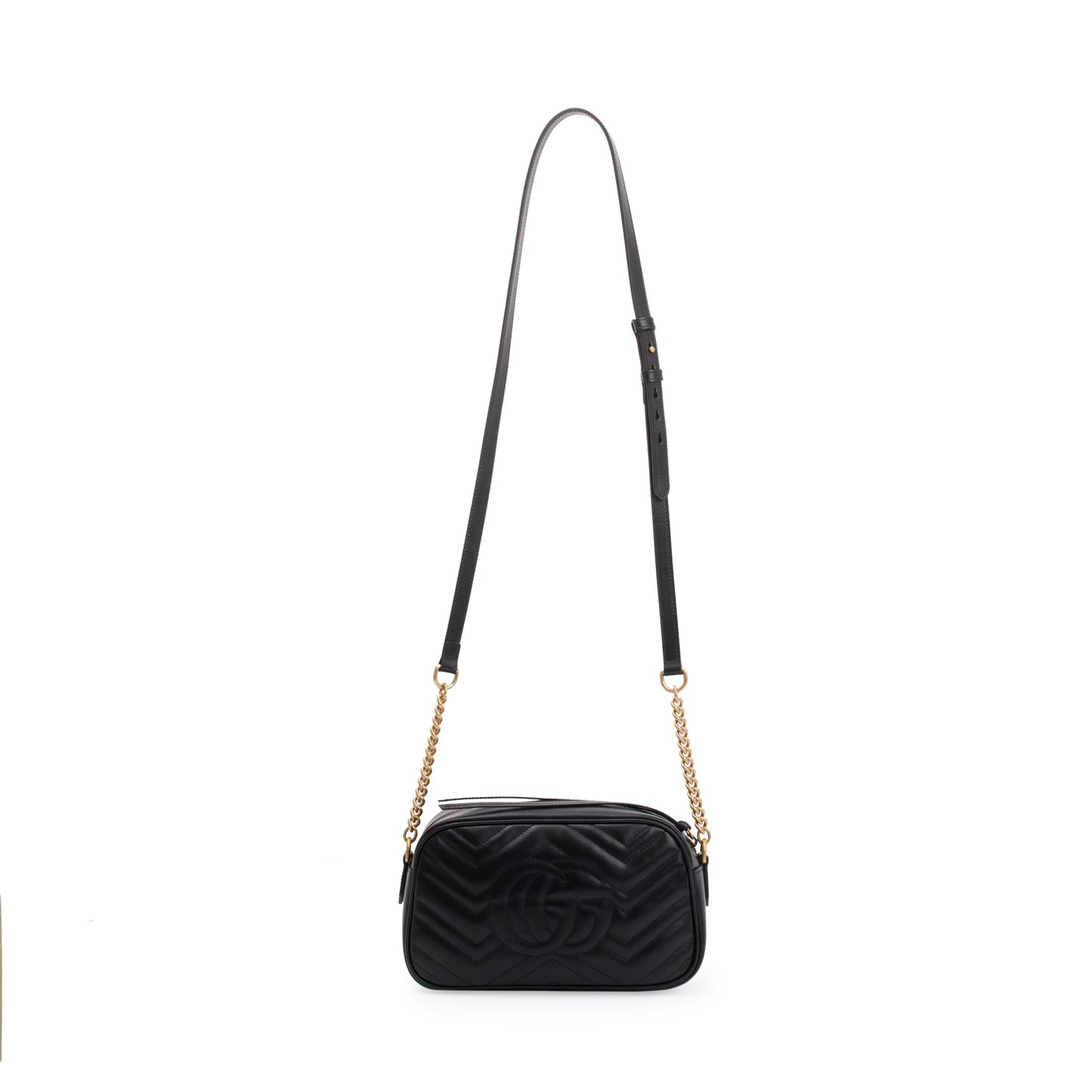Gucci Black GG Marmont Matelasse Small Shoulder Bag