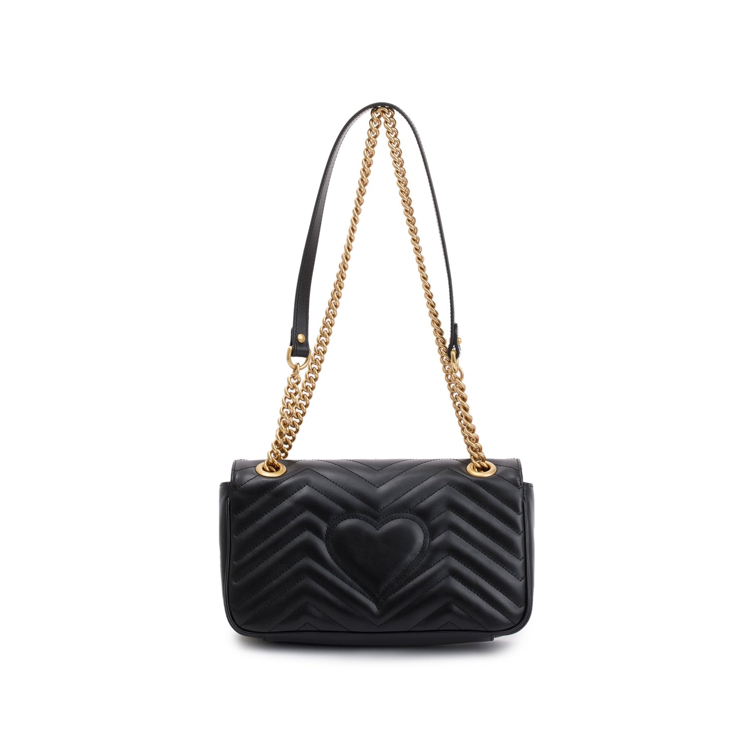 Gucci Black GG Marmont Matelasse Small Shoulder Bag