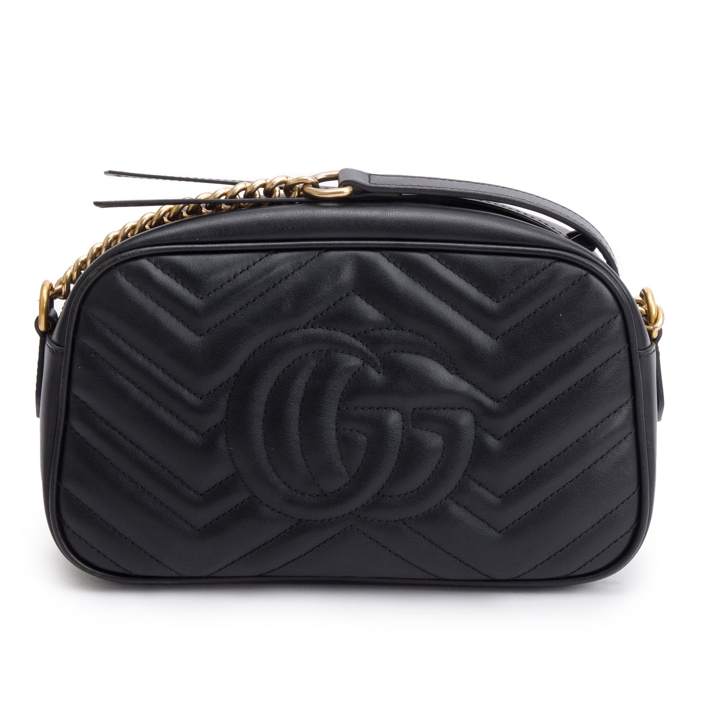 Gucci Black GG Marmont Matelasse Small Shoulder Bag