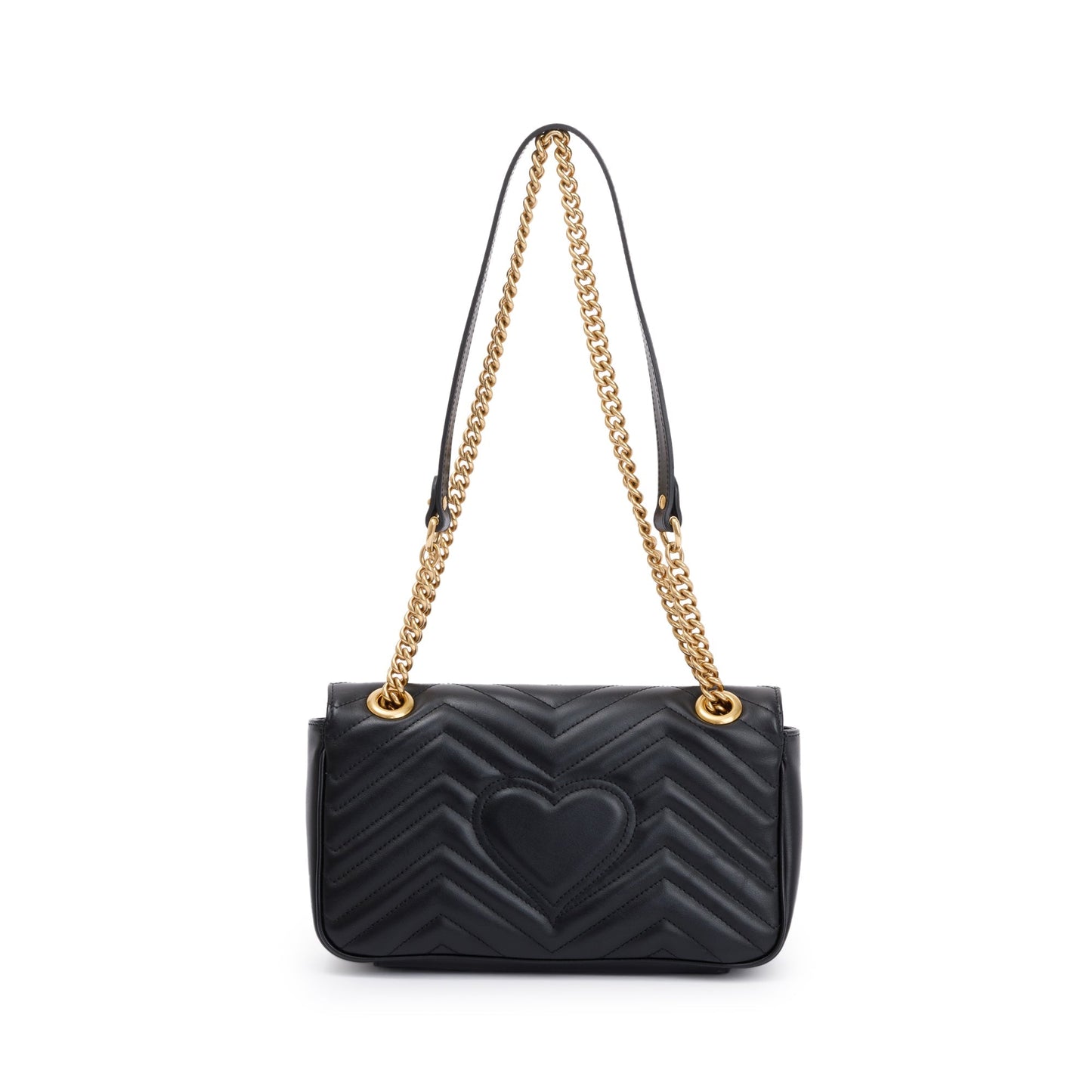 Gucci Black GG Marmont Matelasse Small Shoulder Bag