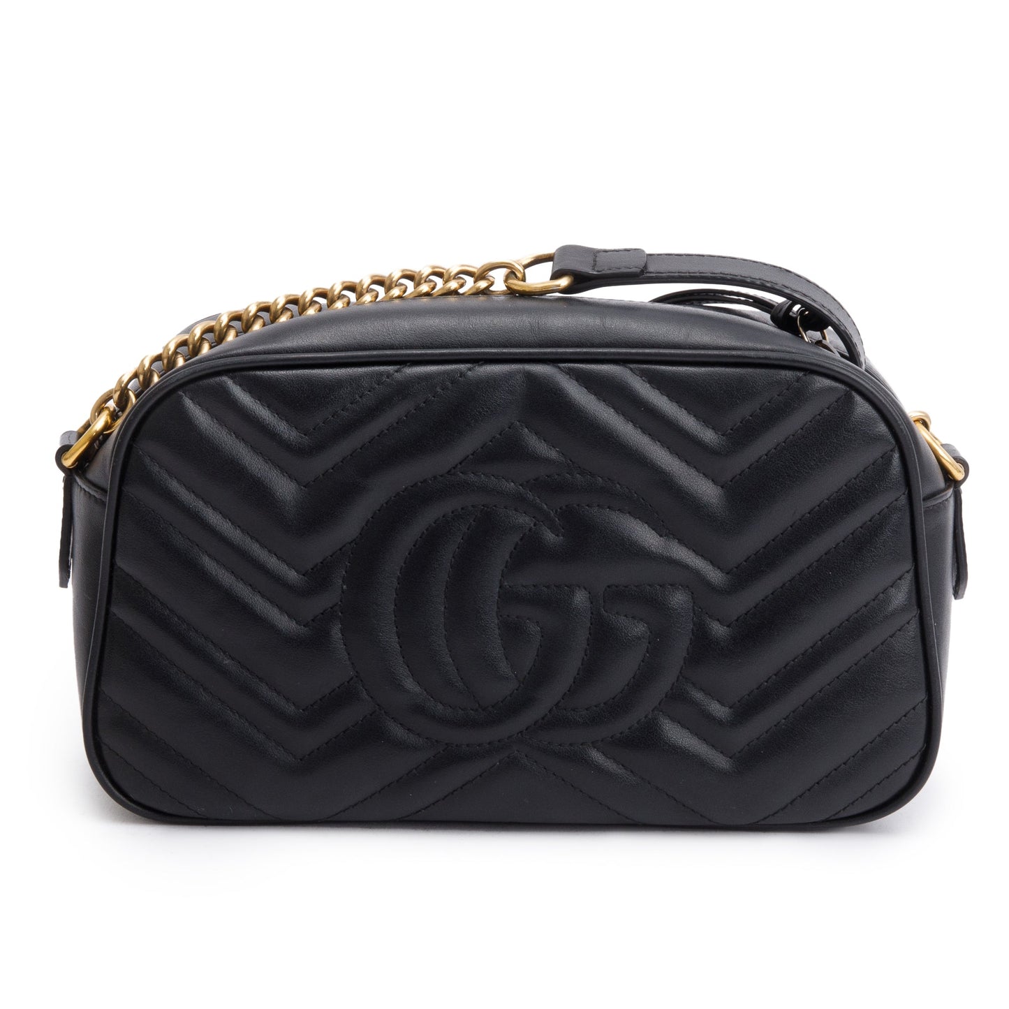 Gucci Black GG Marmont Matelasse Small Shoulder Bag