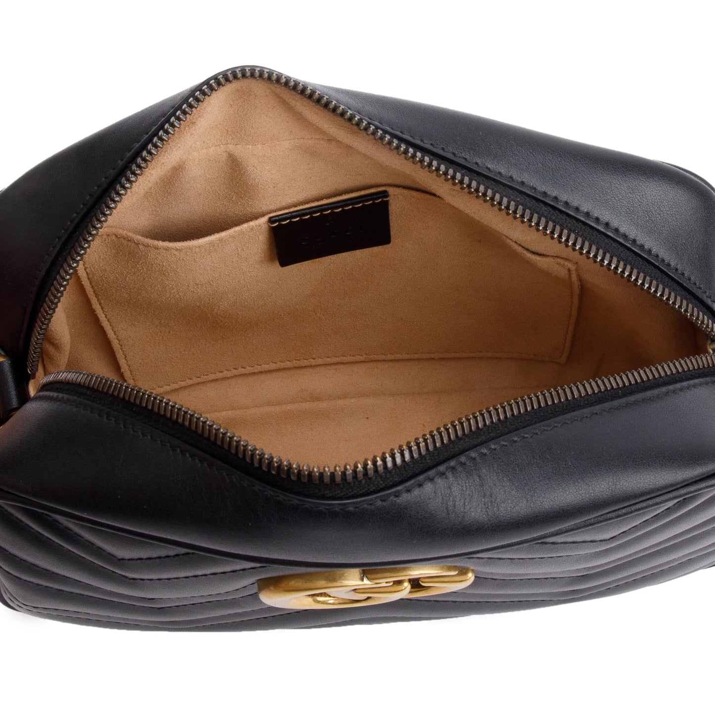 Gucci Black GG Marmont Matelasse Small Shoulder Bag