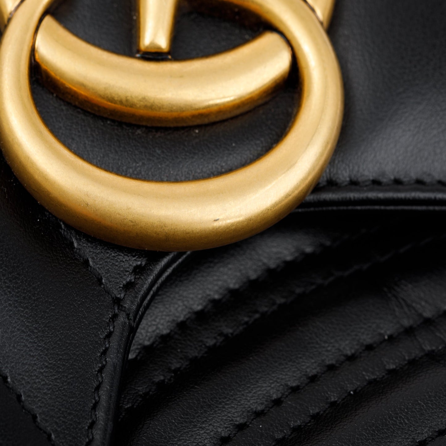 Gucci Black GG Marmont Matelasse Small Shoulder Bag