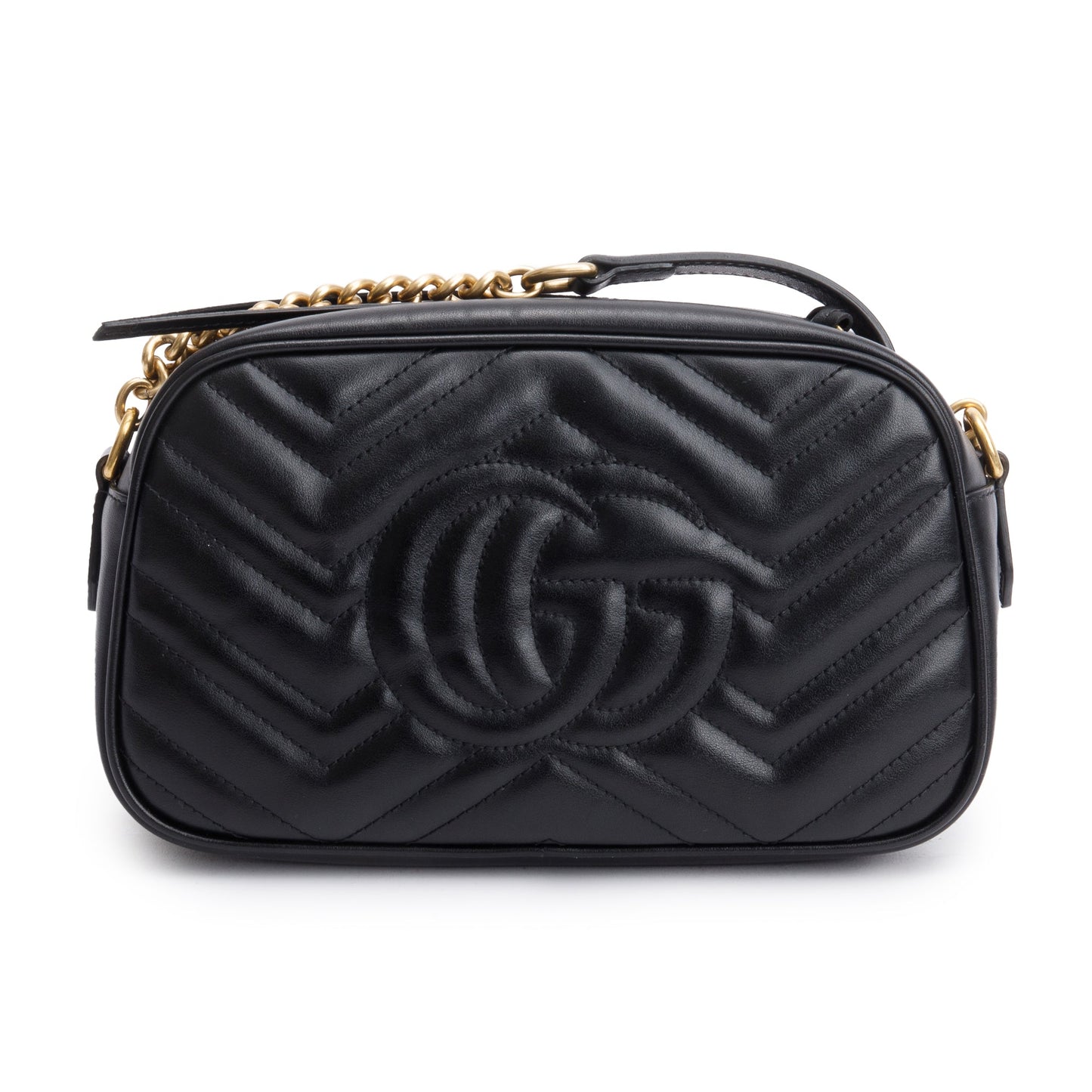 Gucci Black GG Marmont Matelasse Small Shoulder Bag