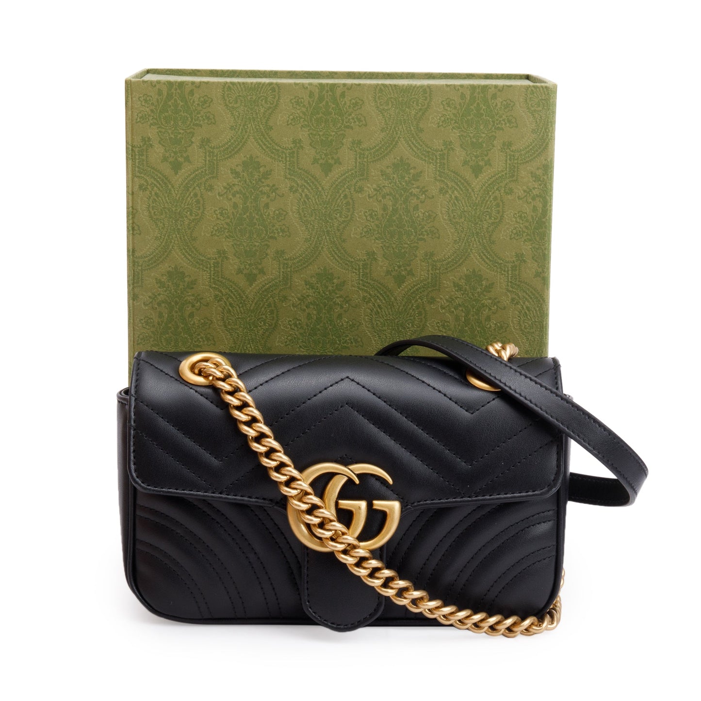 Gucci Black GG Marmont Mini Shoulder Bag