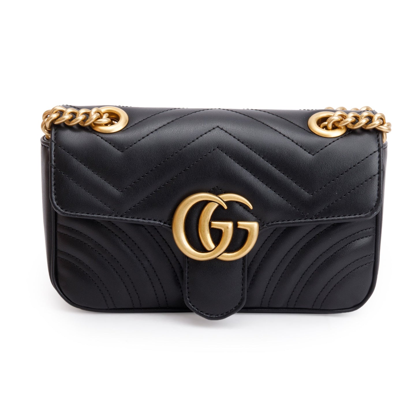 Gucci Black GG Marmont Mini Shoulder Bag