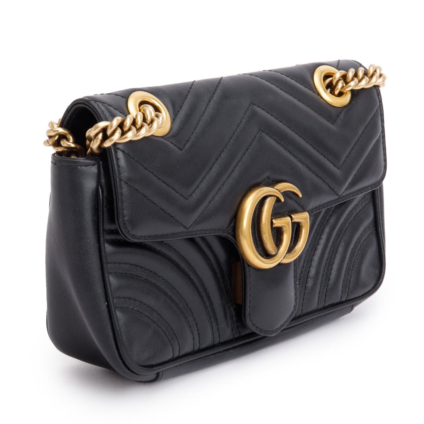 Gucci Black GG Marmont Mini Shoulder Bag