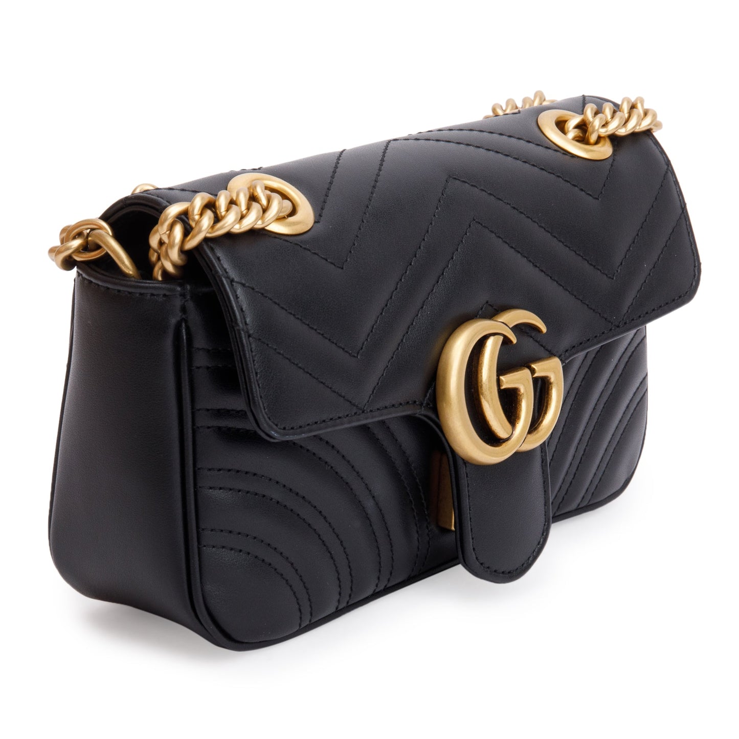 Gucci Black GG Marmont Mini Shoulder Bag