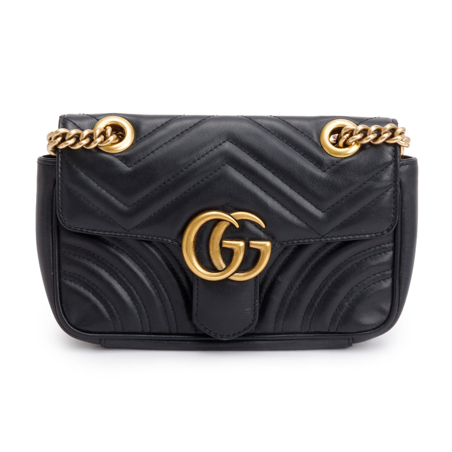Gucci Black GG Marmont Mini Shoulder Bag