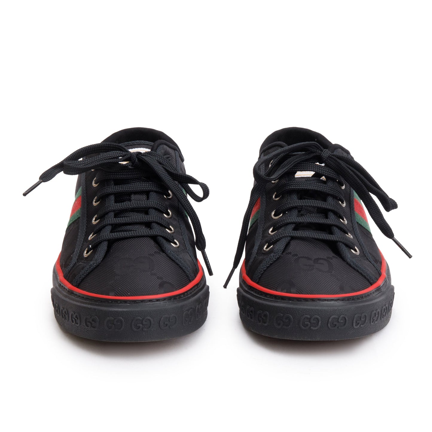 Gucci Black GG Nylon Web Men's Tennis 1977 Sneakers, Size 11.5