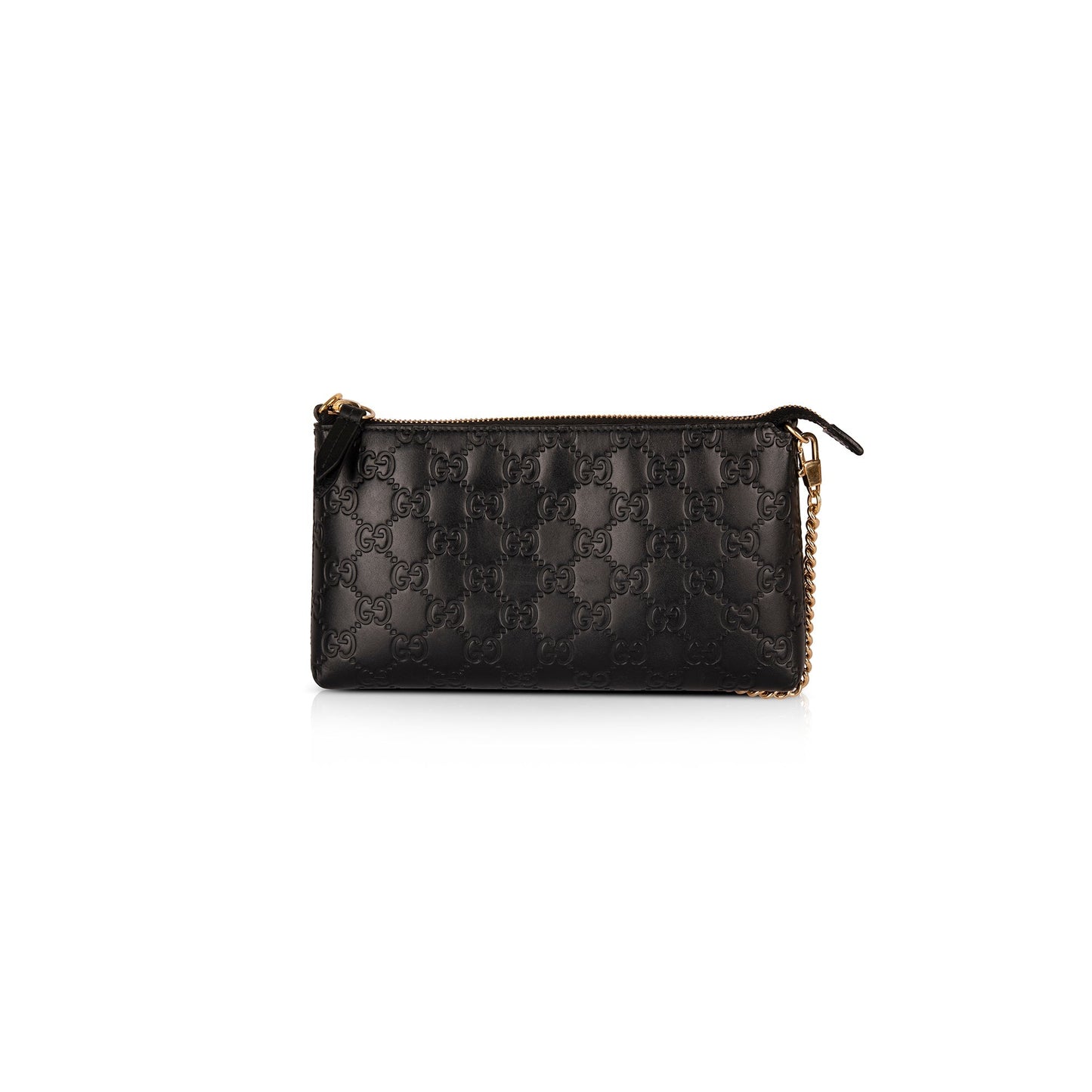 Gucci Black GG Signature Chain Wallet