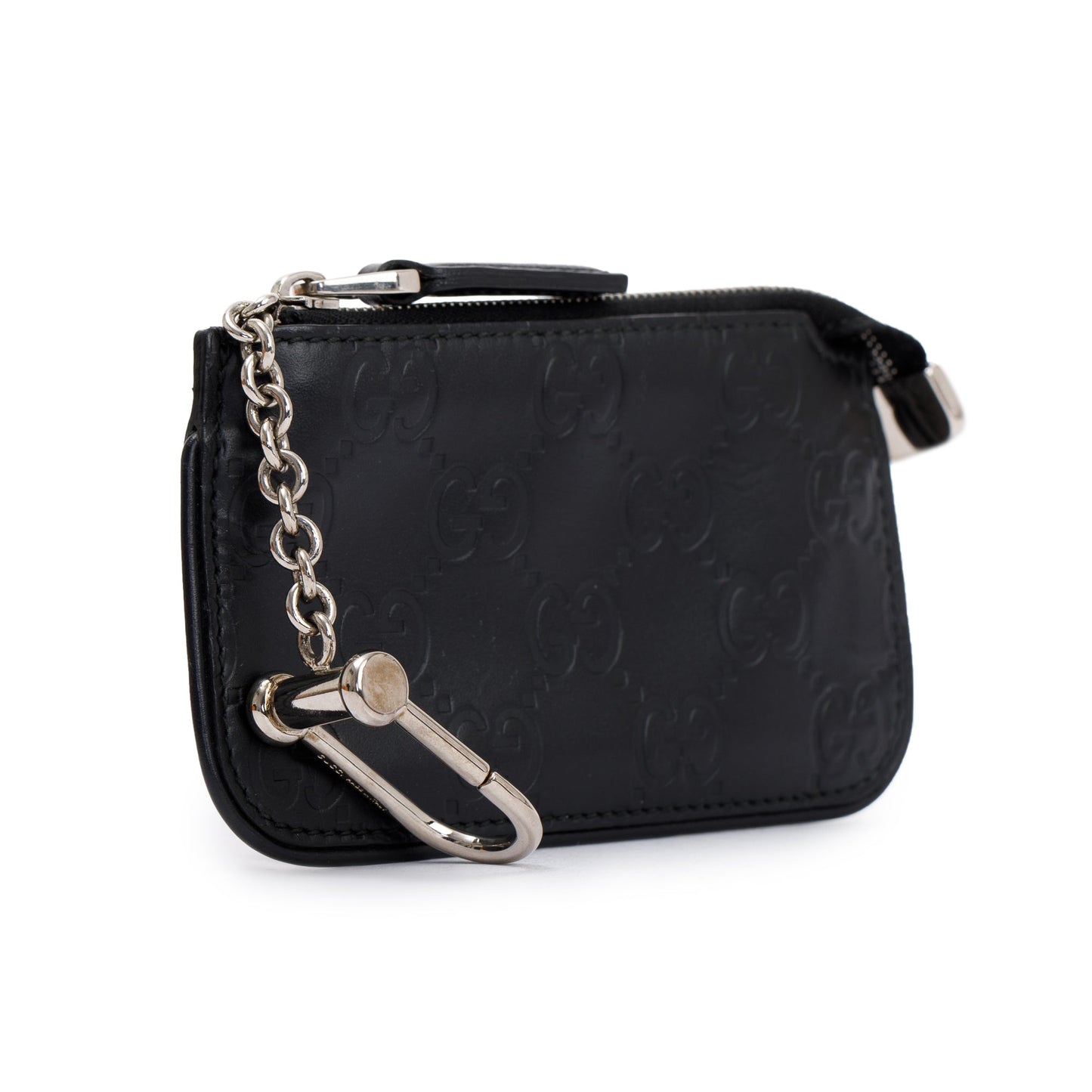 Gucci Black GG Signature Leather Key Pouch