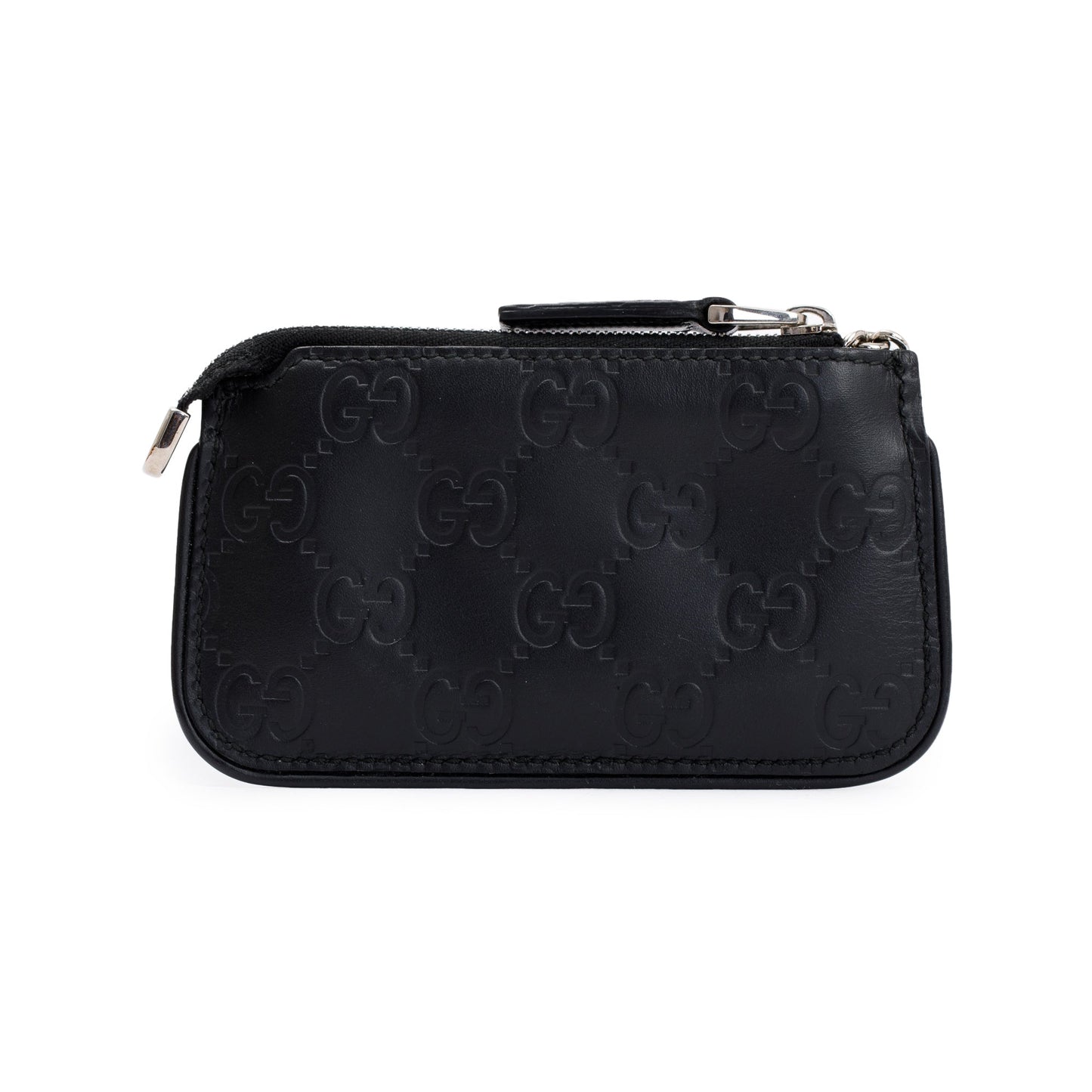 Gucci Black GG Signature Leather Key Pouch