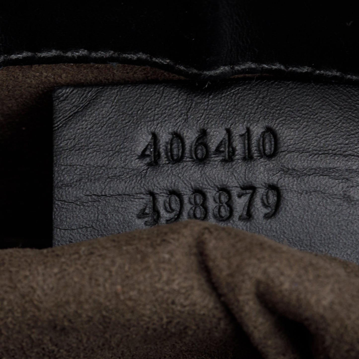 Gucci Black GG Signature Leather Small Messenger Bag