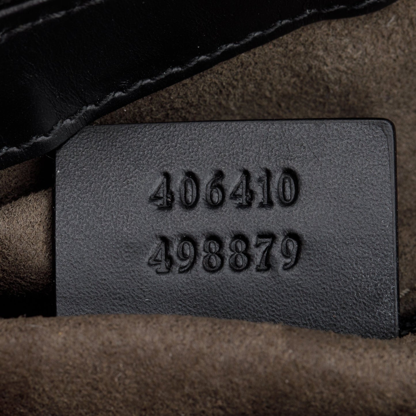 Gucci Black GG Signature Leather Small Messenger Bag