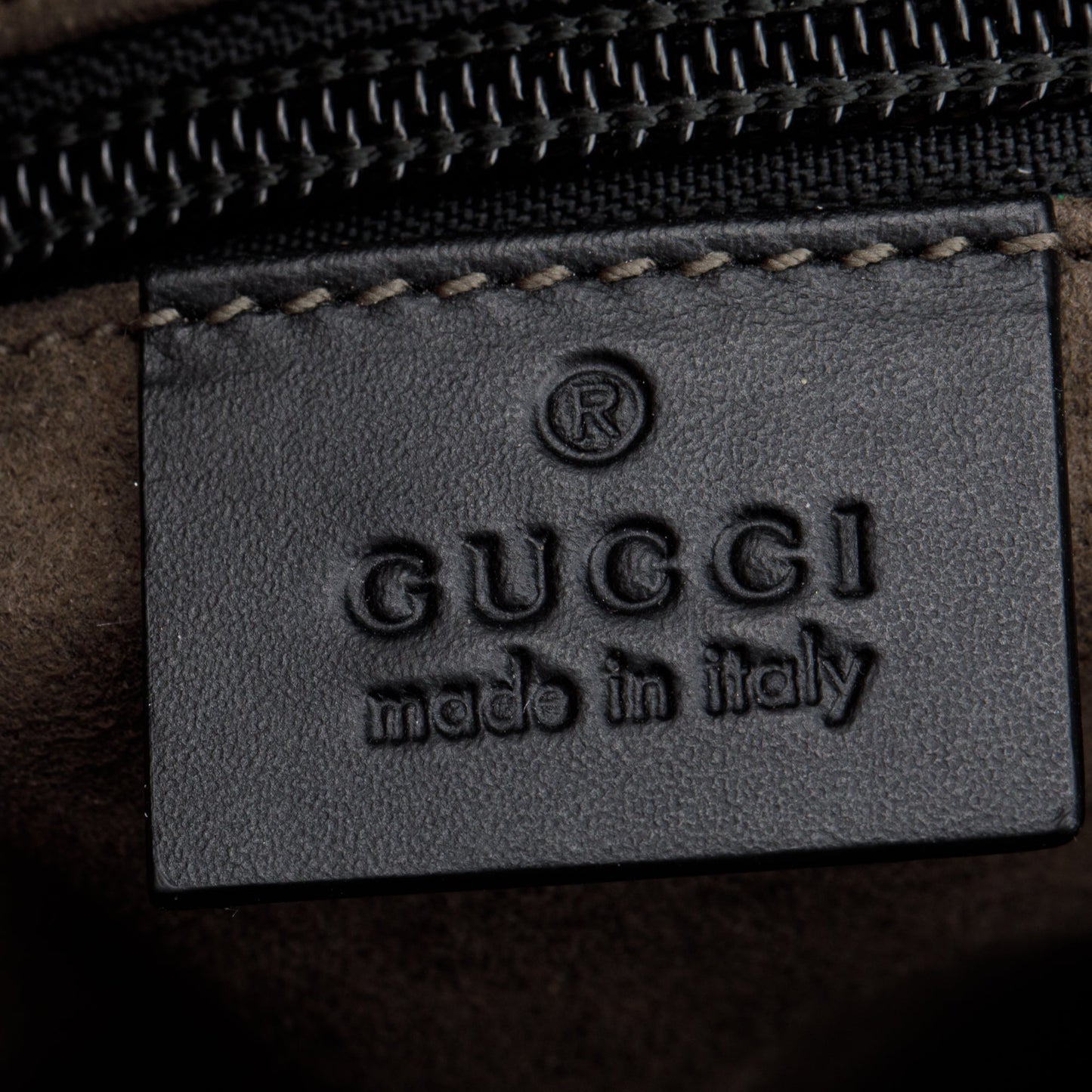 Gucci Black GG Signature Leather Small Messenger Bag