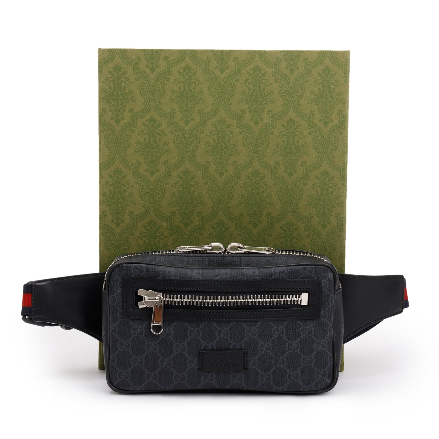 Gucci Black GG Supreme Belt Bag