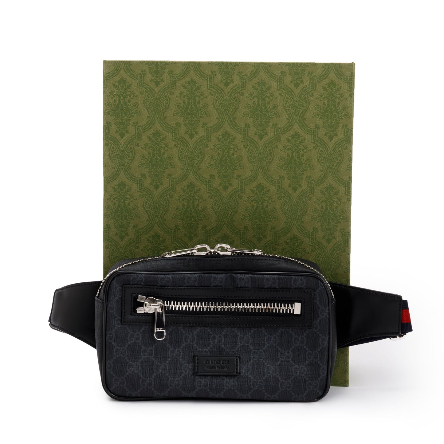 Gucci Black GG Supreme Belt Bag