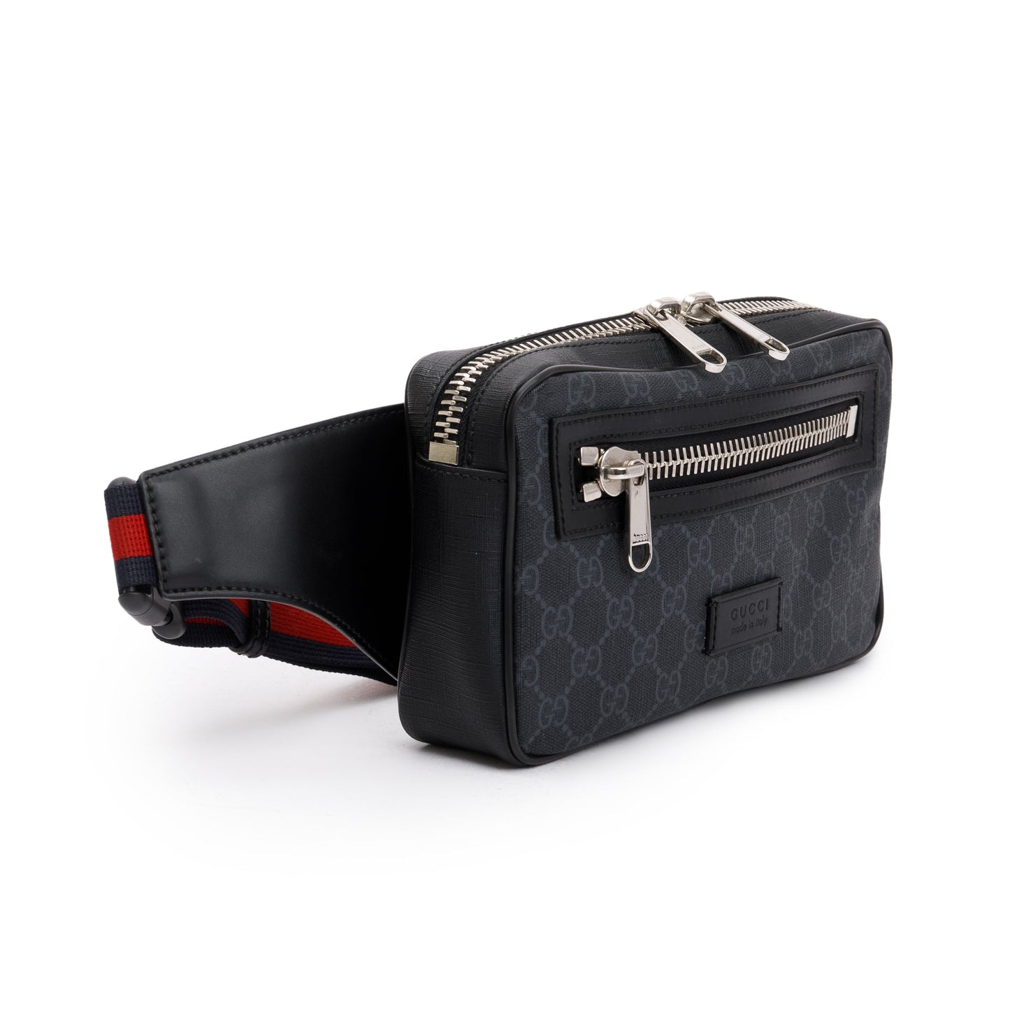 Gucci Black GG Supreme Belt Bag