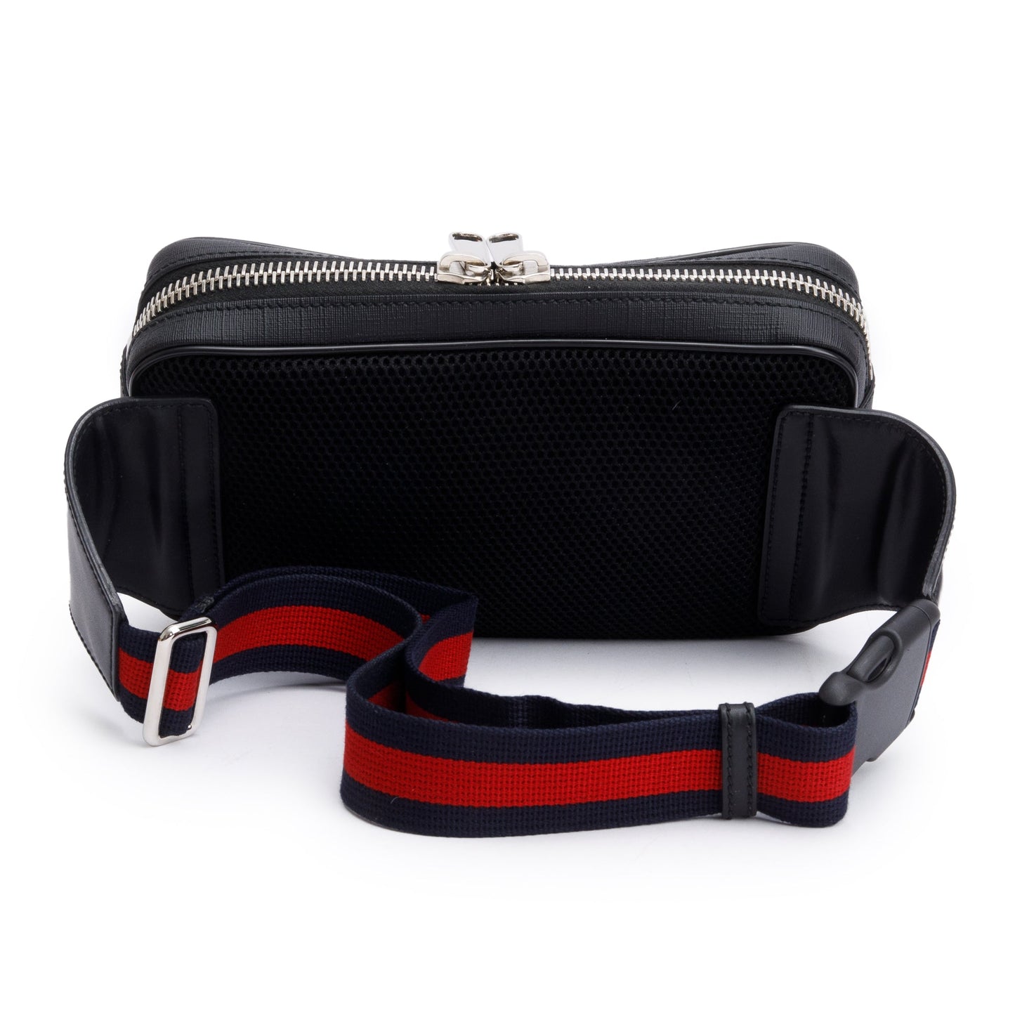 Gucci Black GG Supreme Belt Bag with Zip Pocket