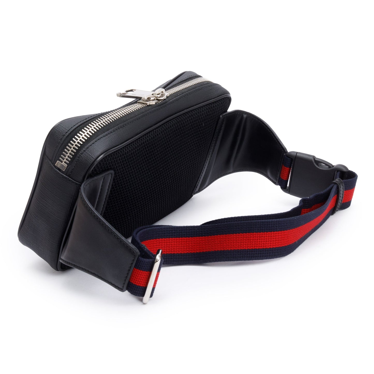 Gucci Black GG Supreme Belt Bag with Zip Pocket