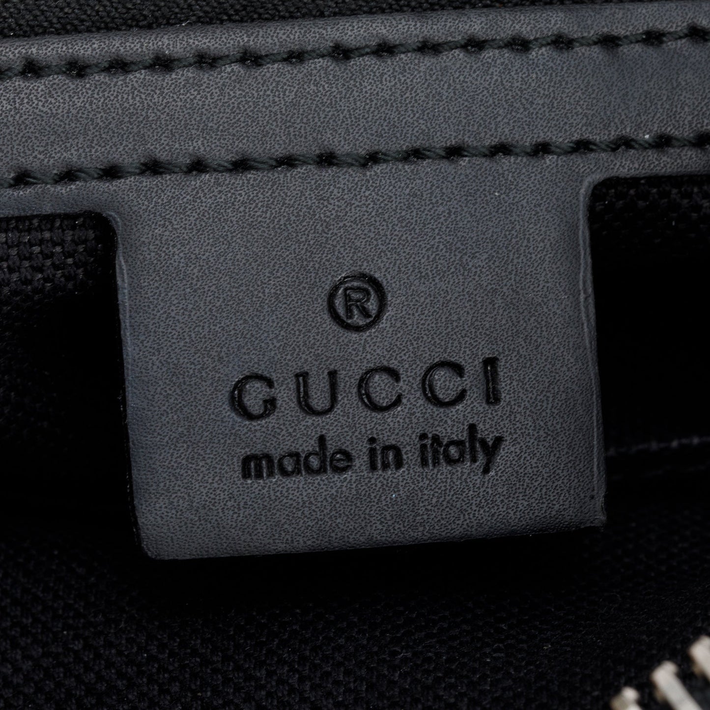 Gucci Black GG Supreme Belt Bag with Zip Pocket