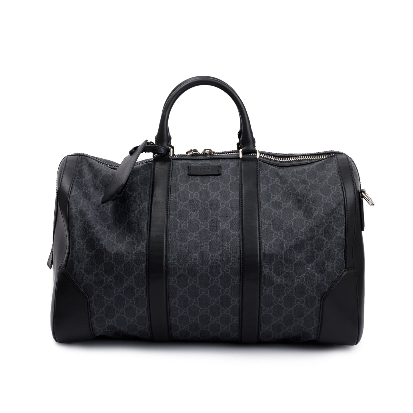 Gucci Black GG Supreme Canvas Carry-On Duffle Bag