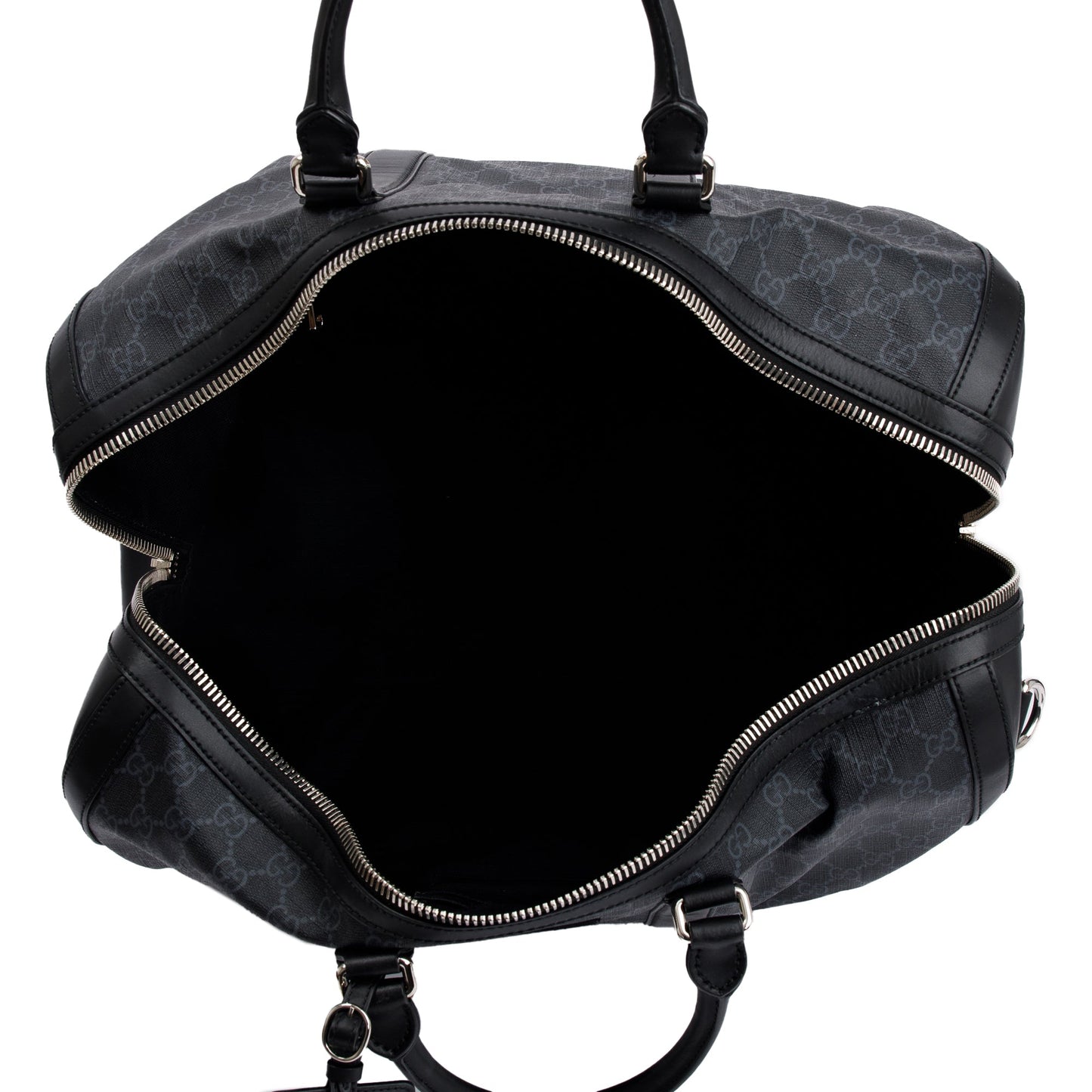 Gucci Black GG Supreme Canvas Carry-On Duffle Bag