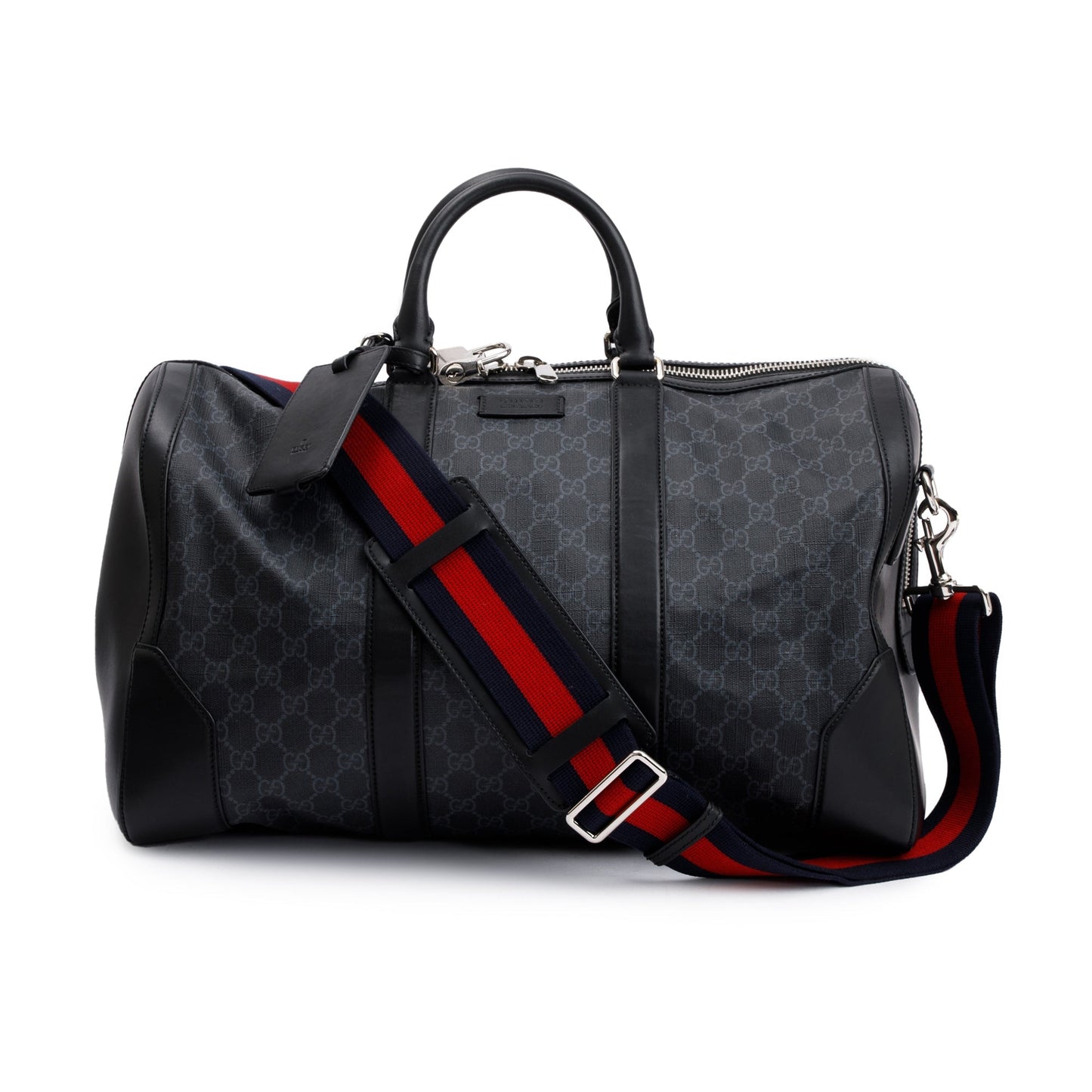 Gucci Black GG Supreme Canvas Carry-On Duffle Bag