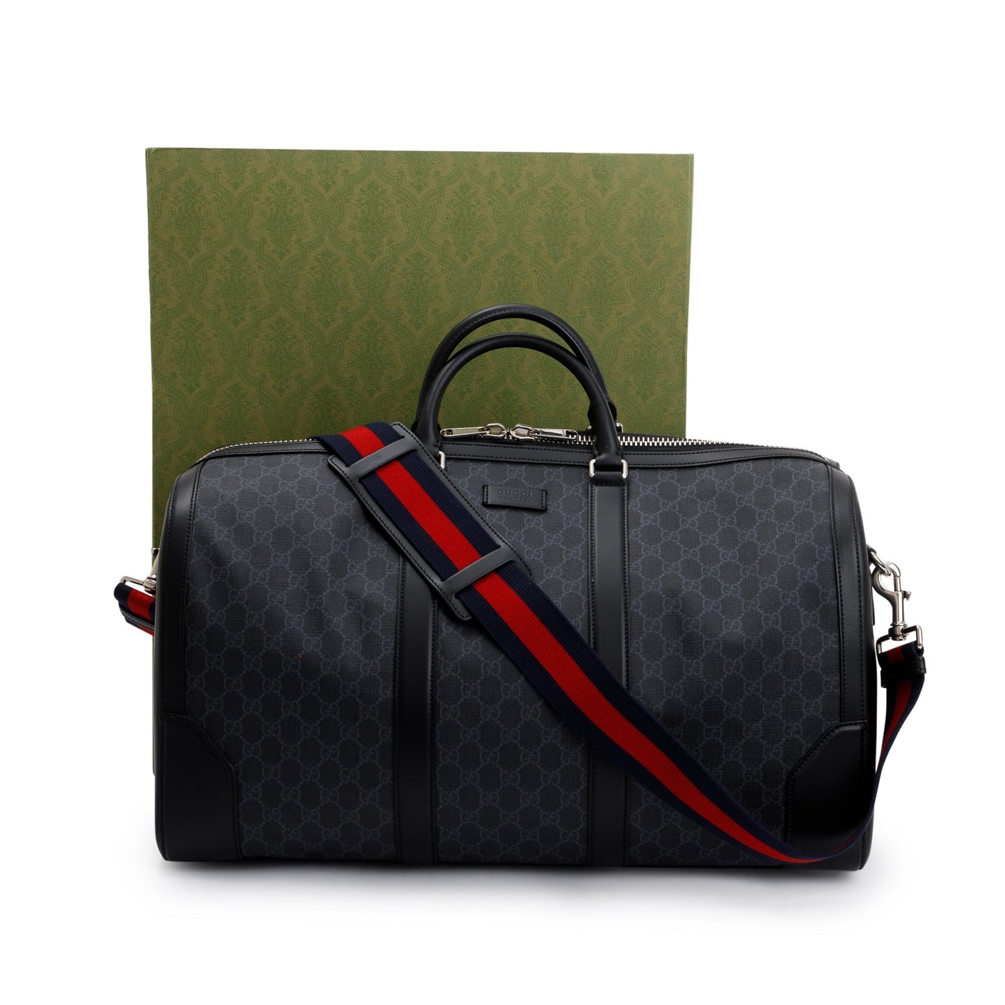 Gucci Black GG Supreme Canvas Cary-On Duffle Bag