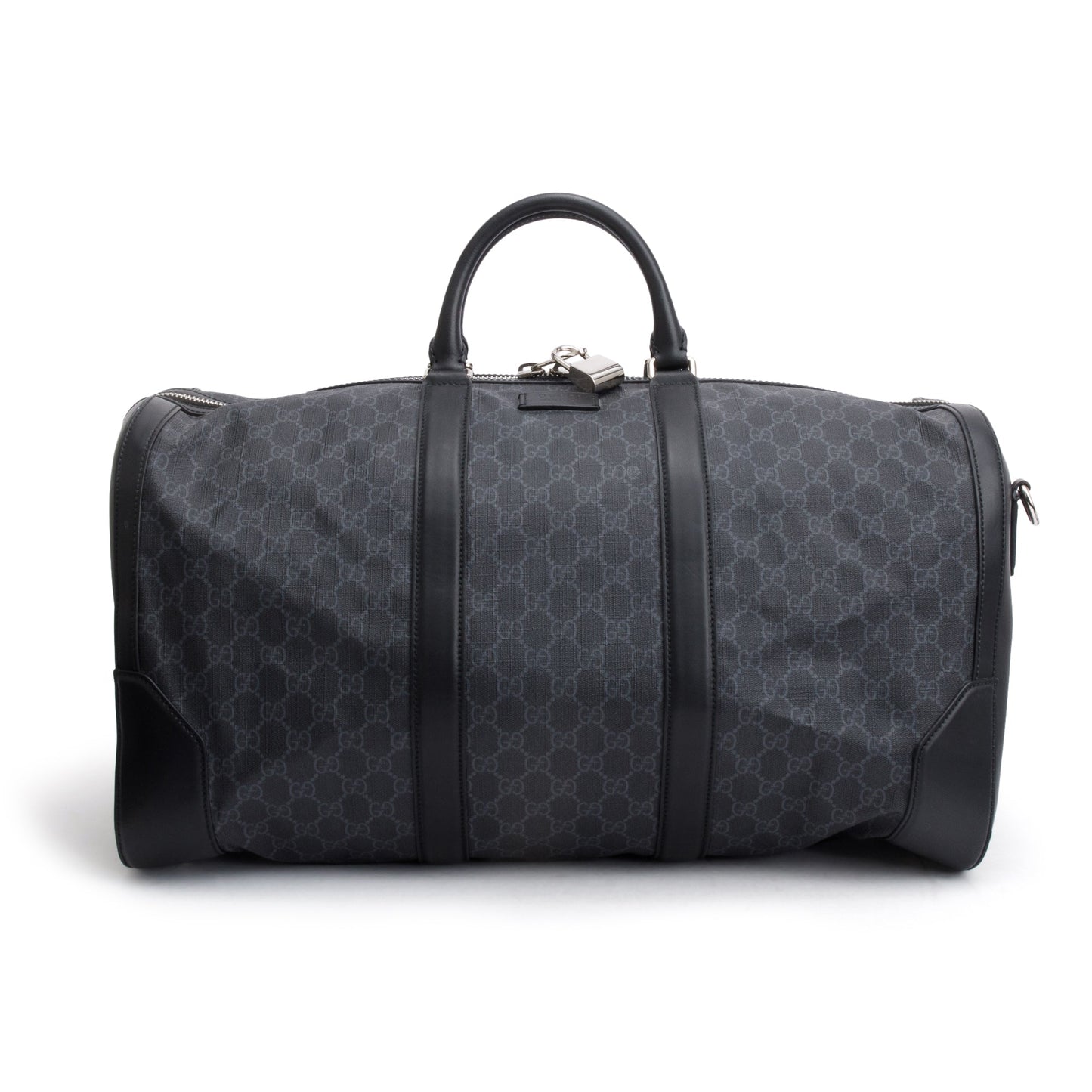 Gucci Black GG Supreme Canvas Large Carry-On Duffle Bag