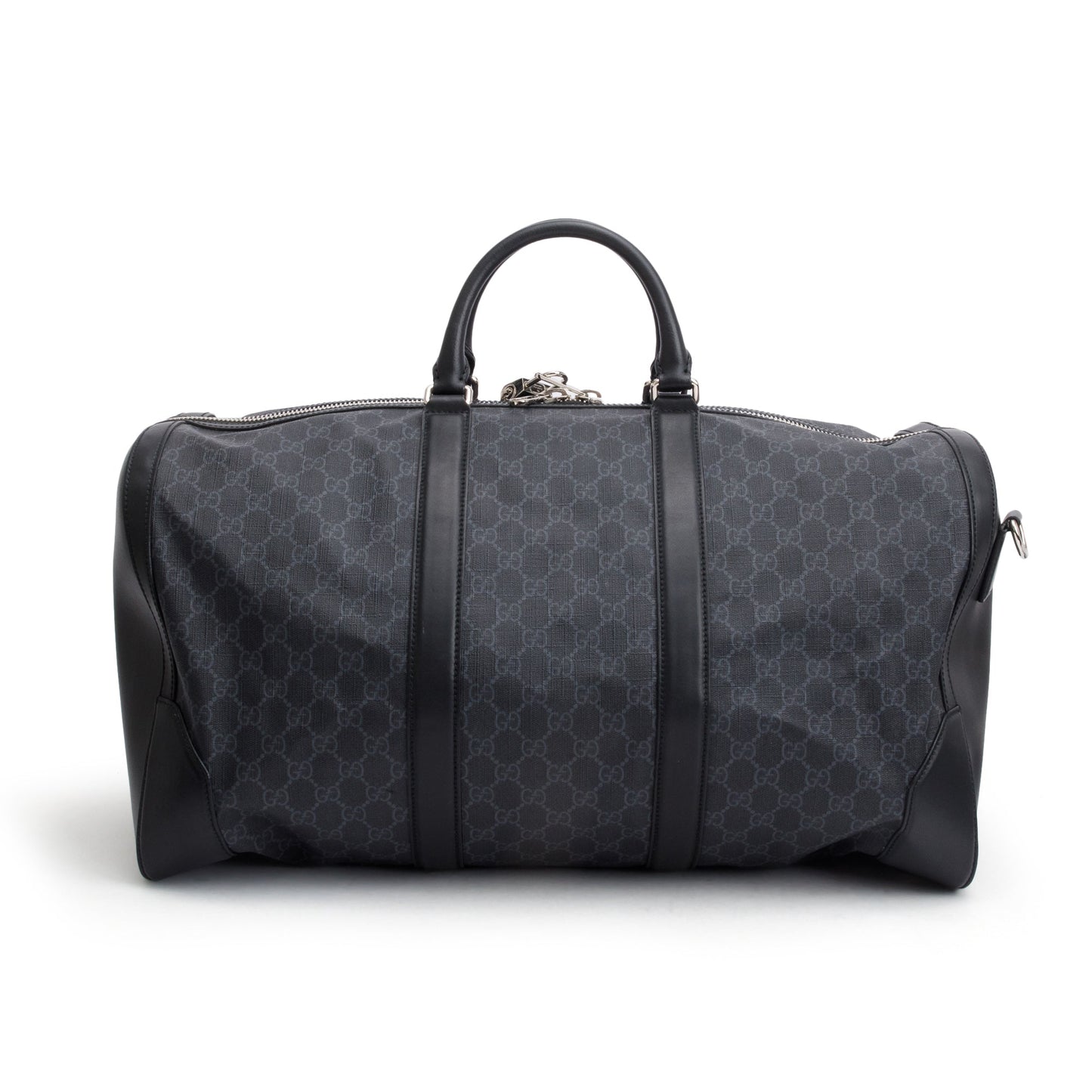 Gucci Black GG Supreme Canvas Large Carry-On Duffle Bag