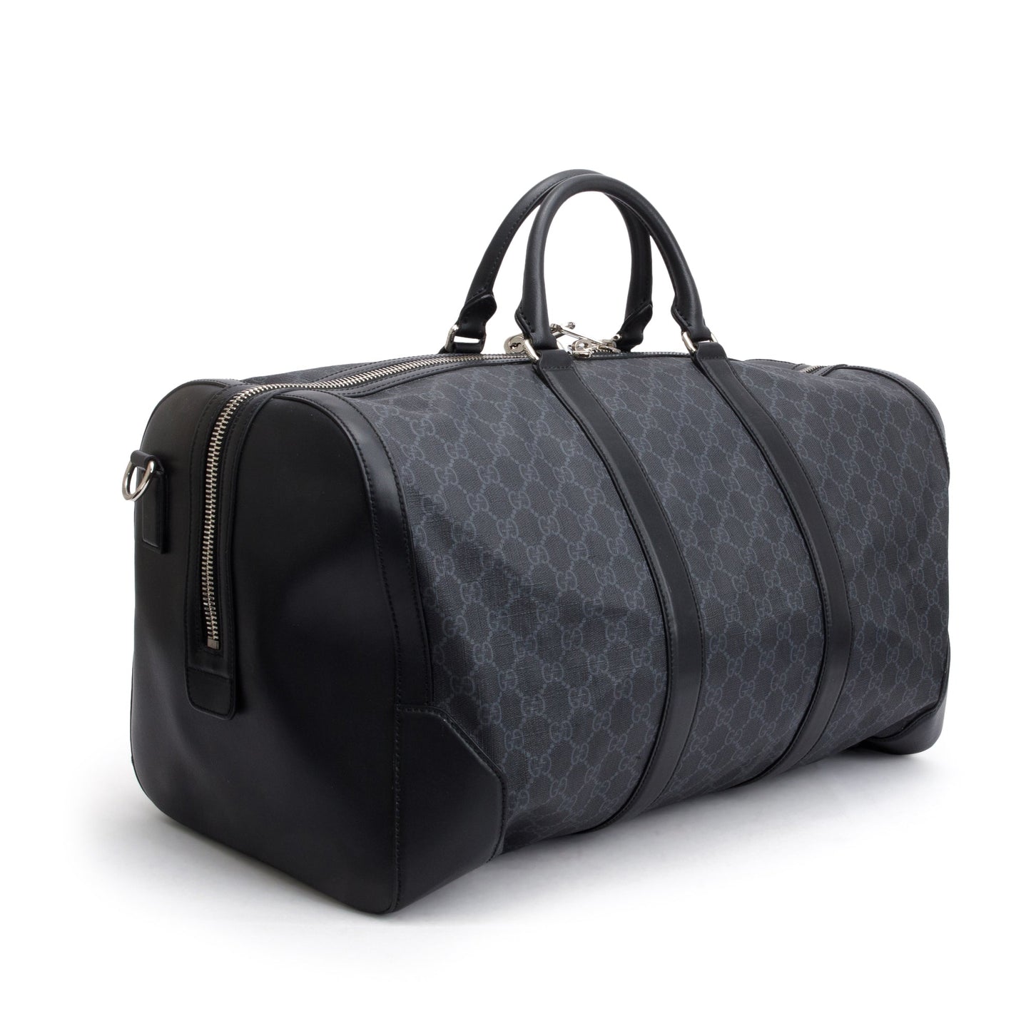 Gucci Black GG Supreme Canvas Large Carry-On Duffle Bag