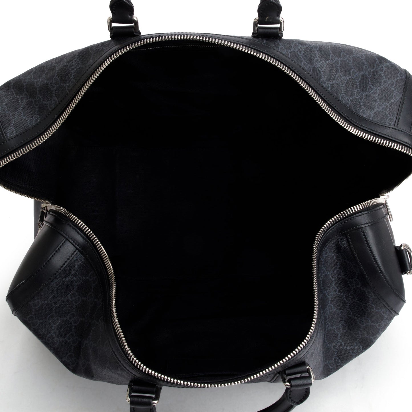 Gucci Black GG Supreme Canvas Large Carry-On Duffle Bag