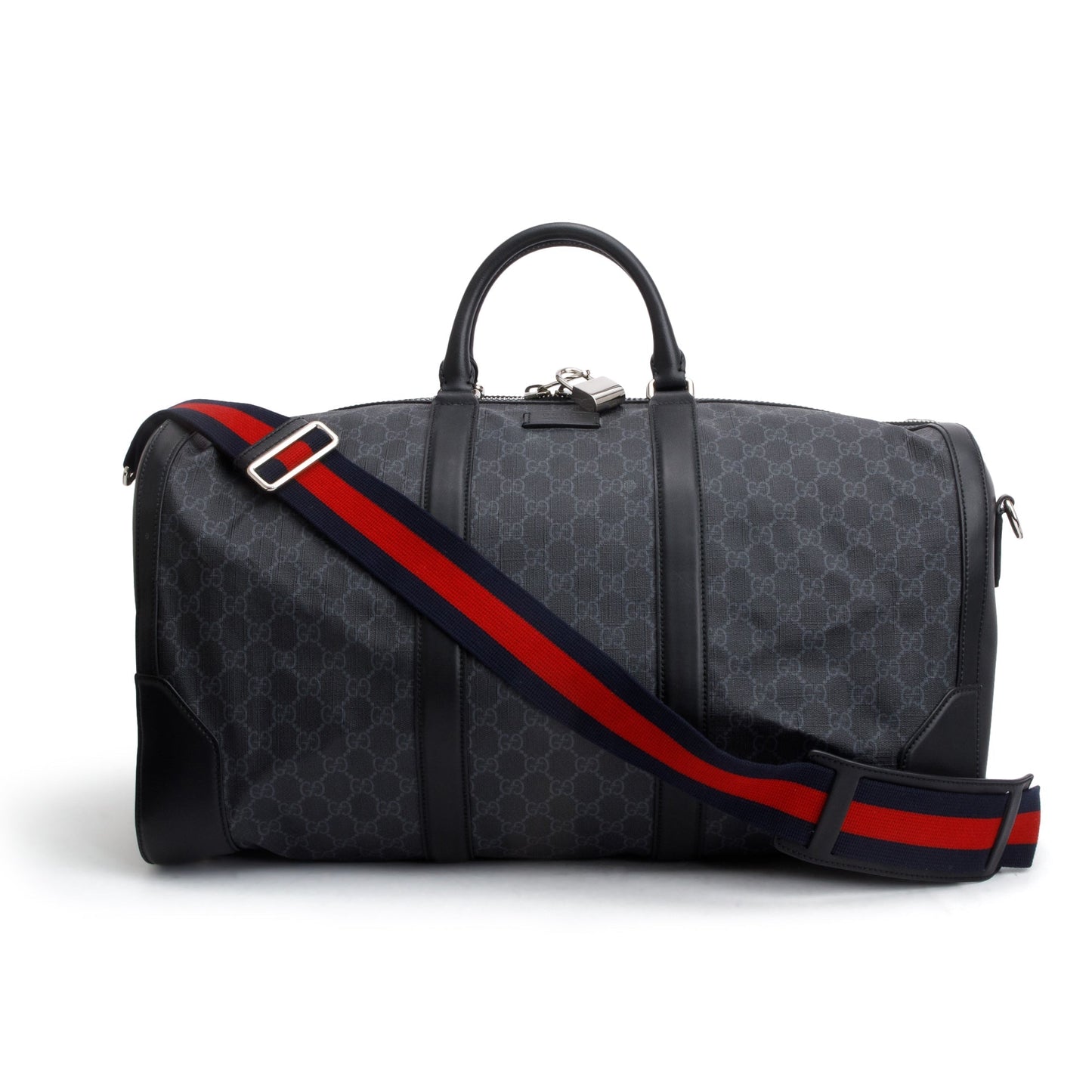 Gucci Black GG Supreme Canvas Large Carry-On Duffle Bag