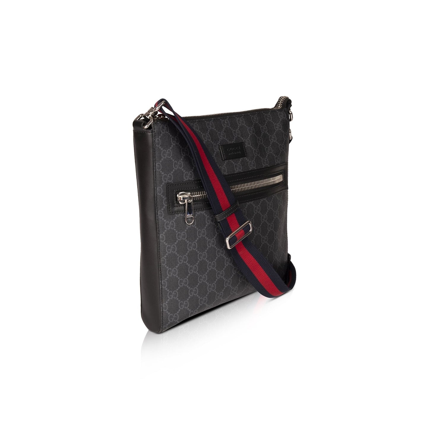 Gucci Black GG Supreme Messenger Bag