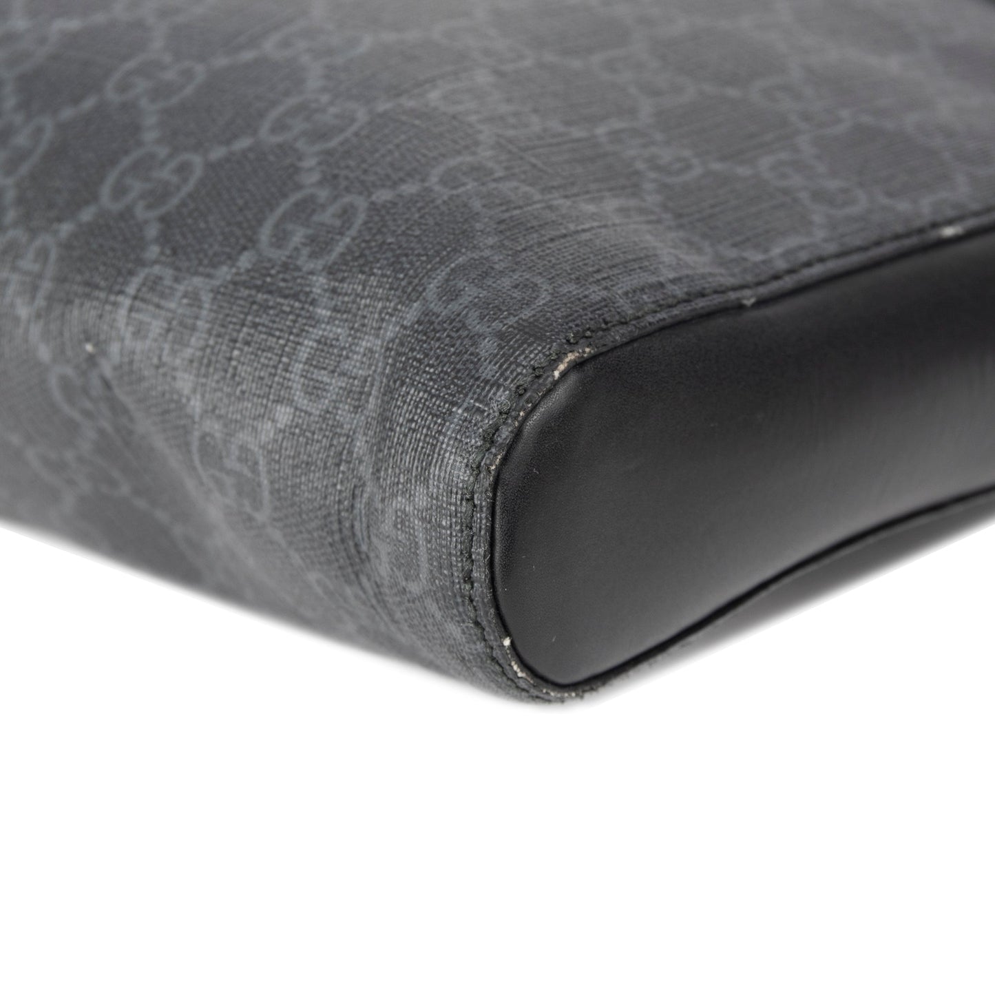 Gucci Black GG Supreme Messenger Bag