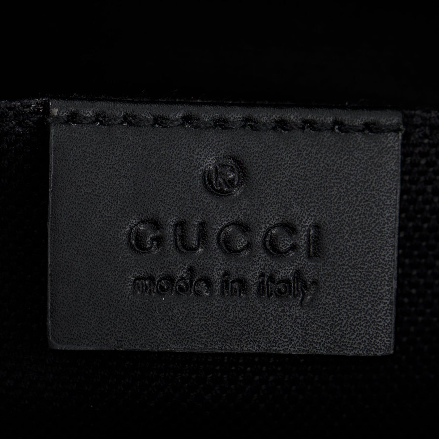 Gucci Black GG Supreme Monogram Web Flat Small Messenger Bag