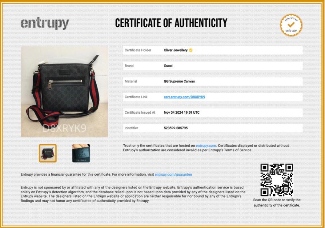 Gucci Black GG Supreme Small Messenger Bag