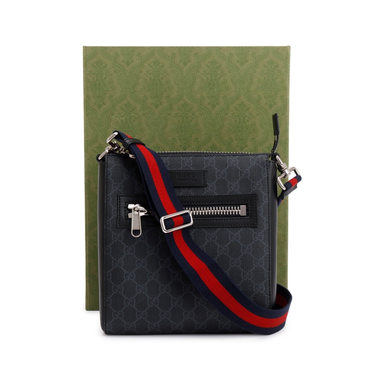 Gucci Black GG Supreme Small Messenger Bag