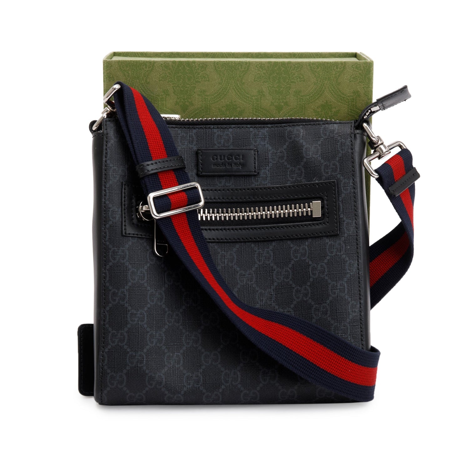 Gucci Black GG Supreme Small Messenger Bag