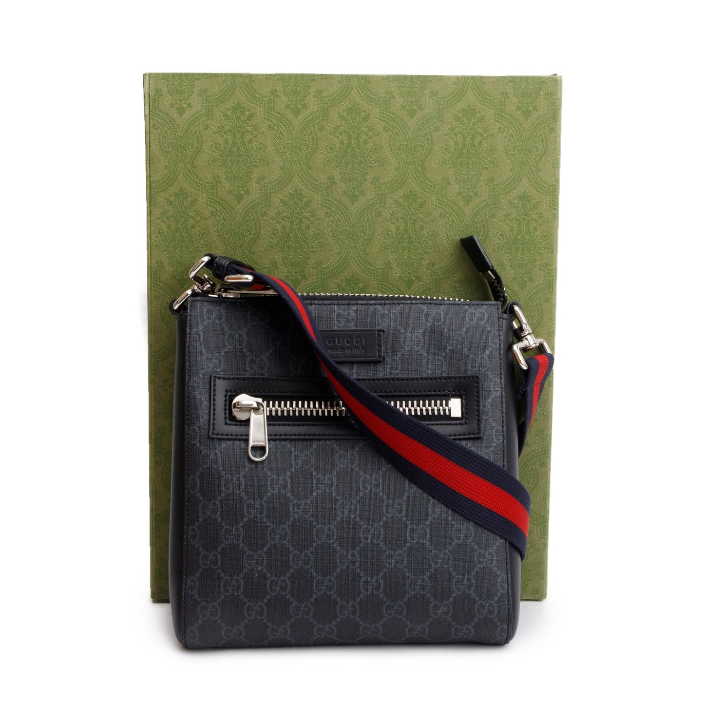 Gucci Black GG Supreme Small Messenger Bag