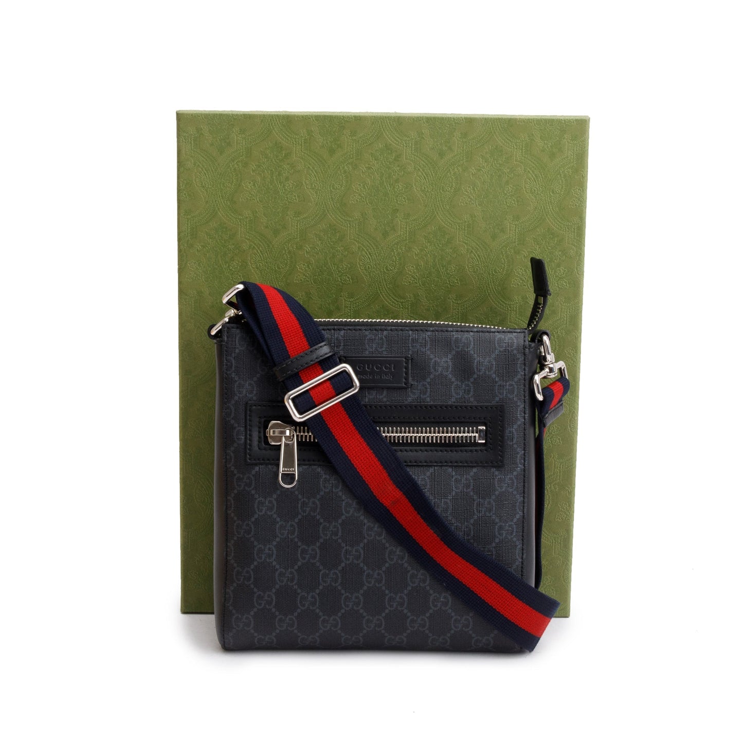 Gucci Black GG Supreme Small Messenger Bag