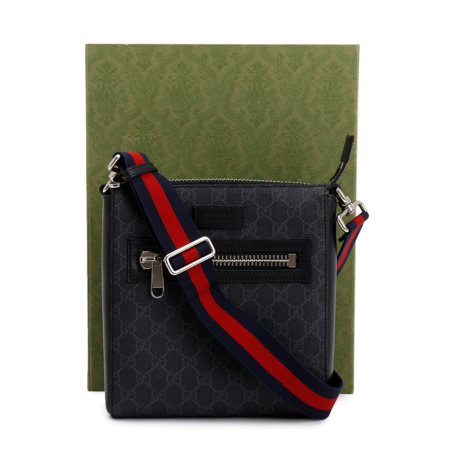 Gucci Black GG Supreme Small Messenger Bag