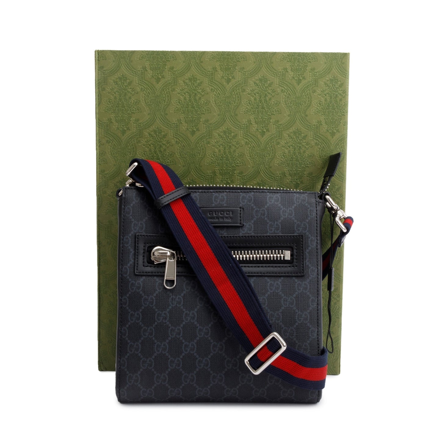 Gucci Black GG Supreme Small Messenger Bag
