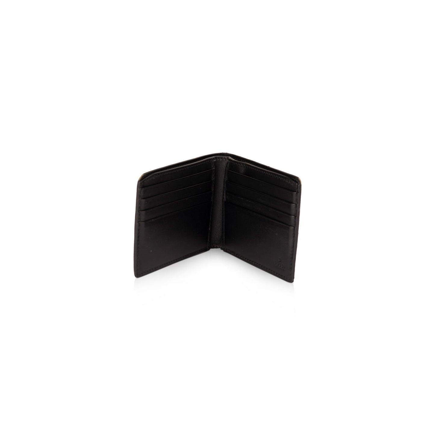 Gucci Black GG Supreme Snake Print Bifold Wallet