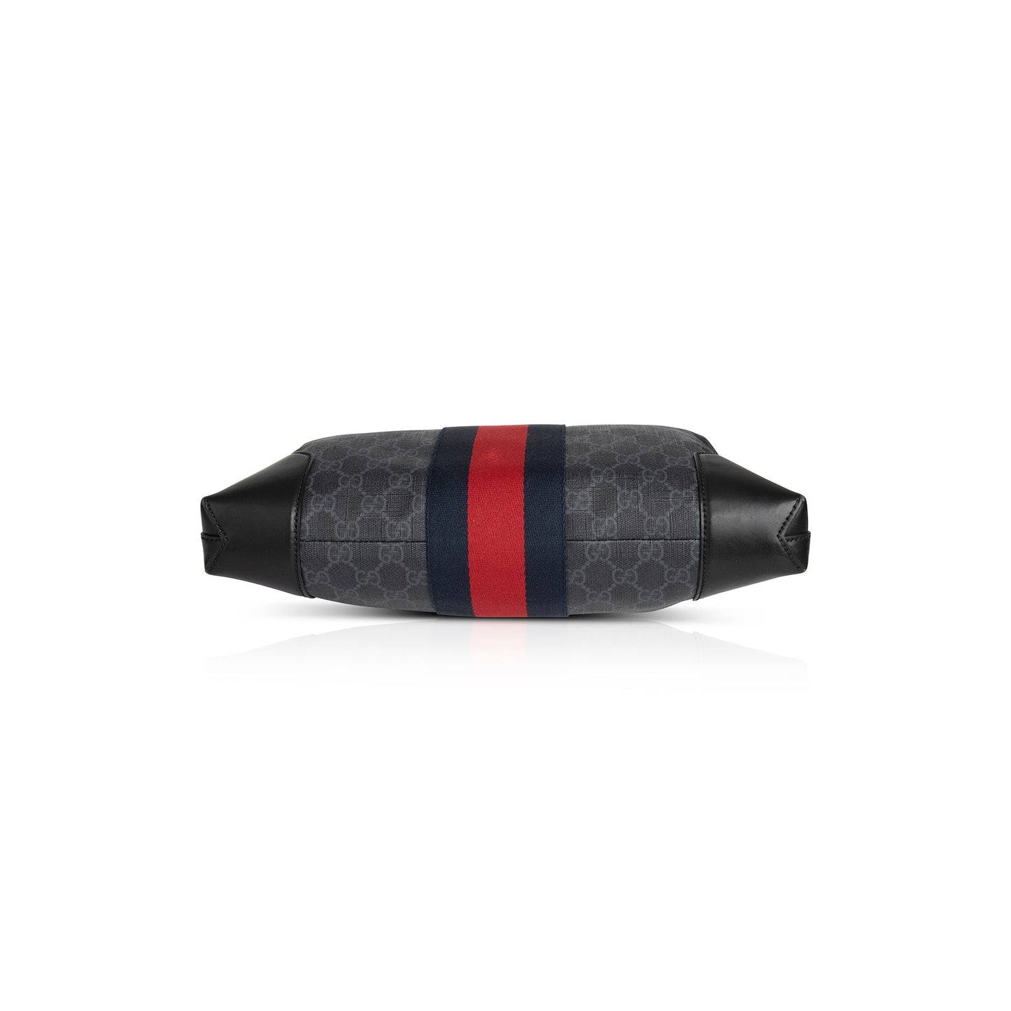 Gucci Black GG Supreme Web Messenger Bag