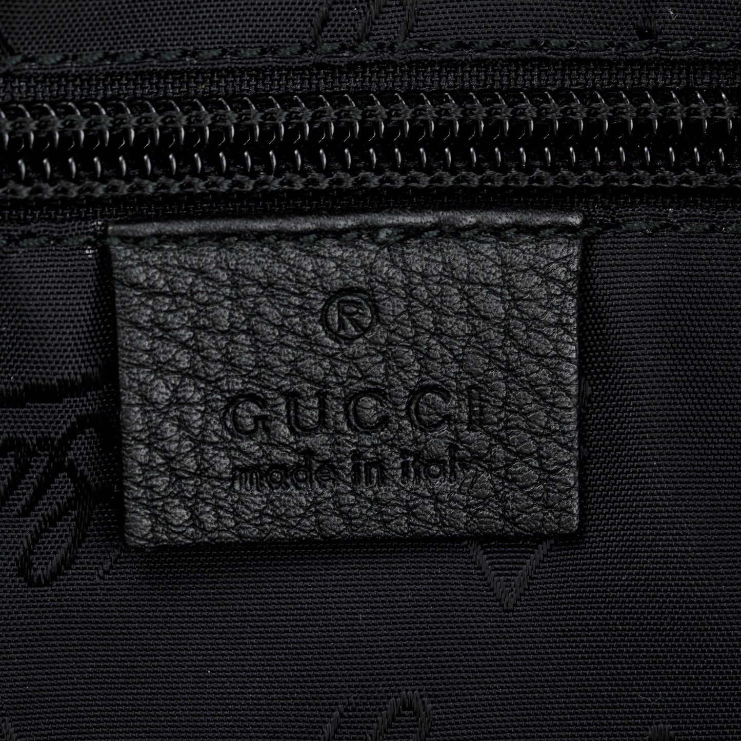 Gucci Black Guccissima Leather Messenger Bag