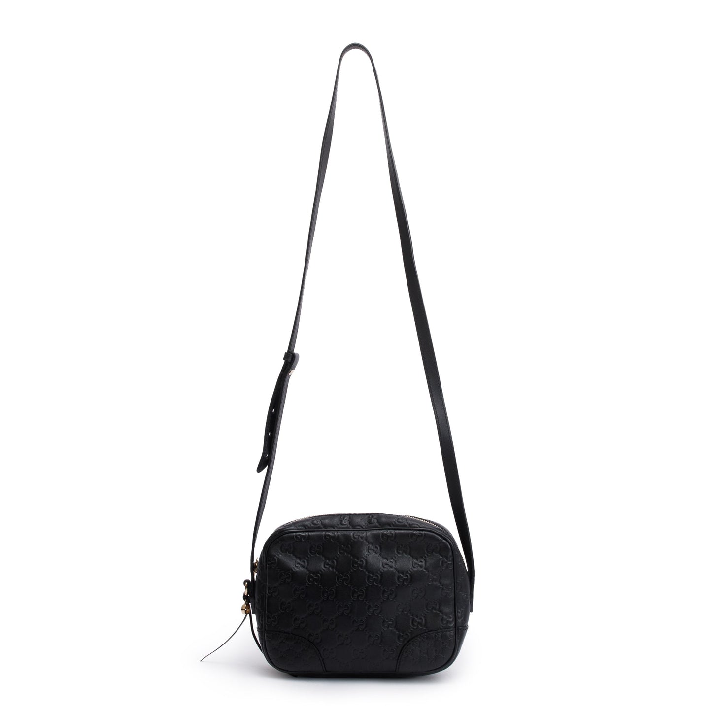 Gucci Black Guccissima Leather Mini Bree Crossbody Bag