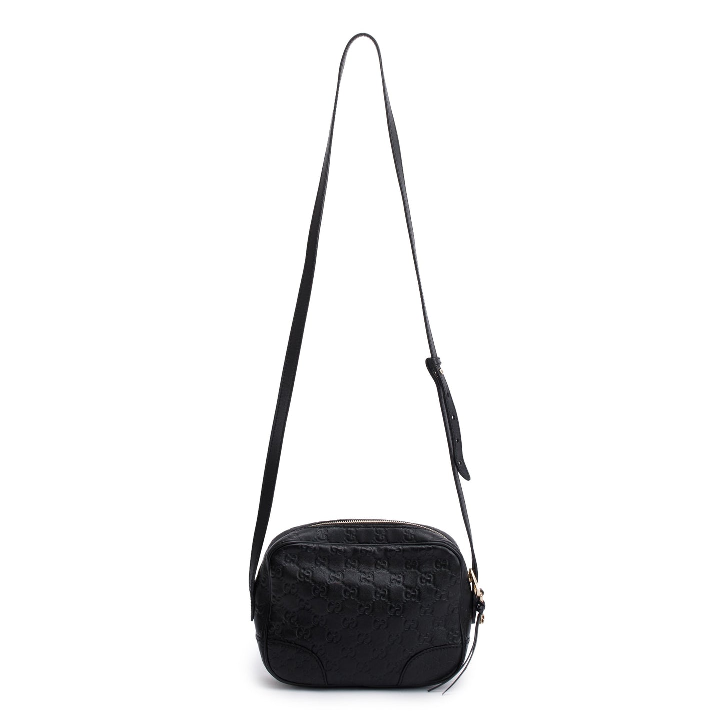 Gucci Black Guccissima Leather Mini Bree Crossbody Bag